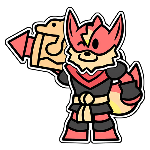 Flare Wolf (Sticker)